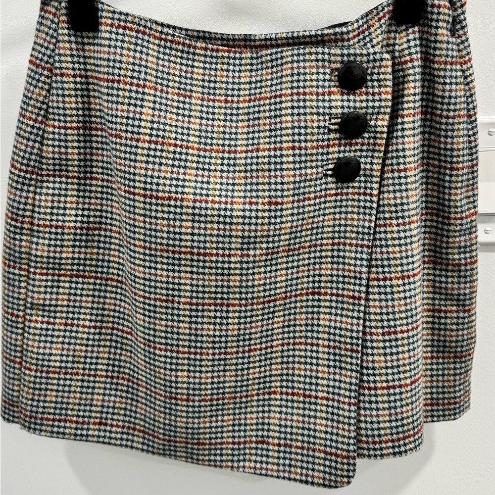 Sezane Multicolor Plaid Skirt